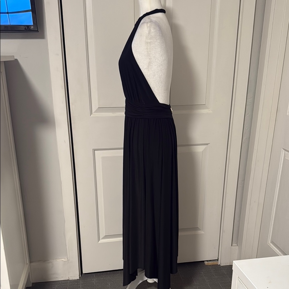 MISA Elegant Black Halter Dress - Picture 2 of 3